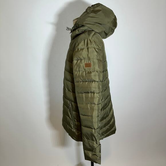 Roxy Army Green Rock Peak Hooded Puffer Jacket Winter Coat Womens Size Medium M - Picture 3 of 12